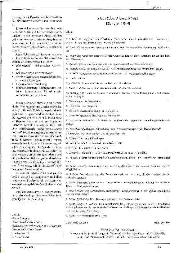 Vorschauseite 2: Ist die Weiterbildung Intensivpflege und Anästhesie noch zeitgemäß und finanzierbar ?