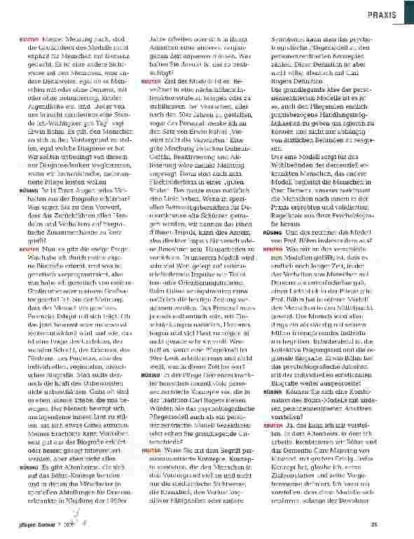 Vorschauseite 2: „Der Schlüssel zum Menschen ist seine Lebensgeschichte