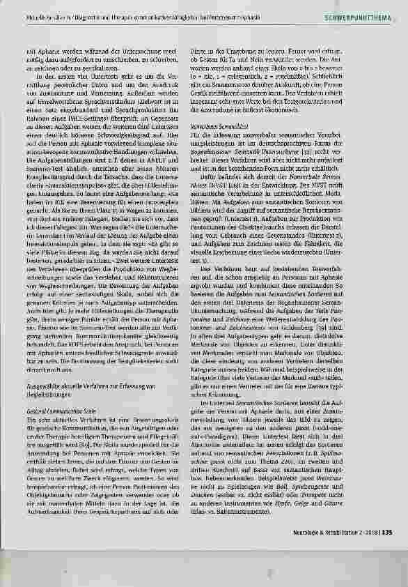 Vorschauseite 6: Aktuelle Ansätze zur Diagnostik und Therapie kommunikativer Fähigkeiten bei Personen mit Aphasie