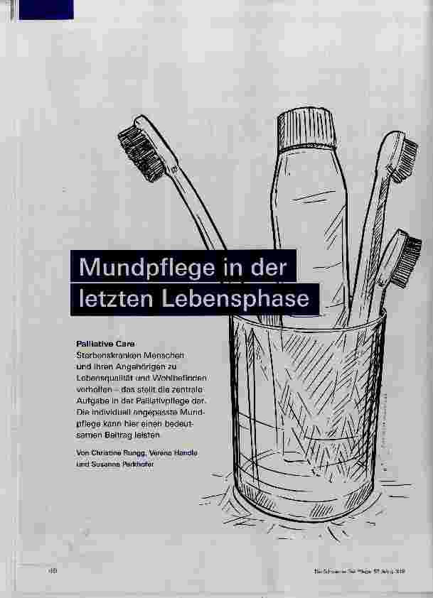 Vorschauseite 1: Mundpflege in der letzten Lebensphase