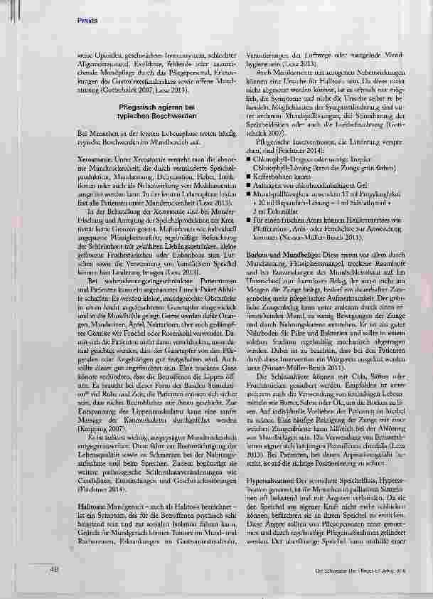 Vorschauseite 3: Mundpflege in der letzten Lebensphase