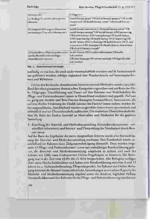 Vorschauseite 6: Stärkung der Gesundheitskompetenz Entwickiung einer Materiaiund Methodensammlung für die Pfiegeund Patientenberatung