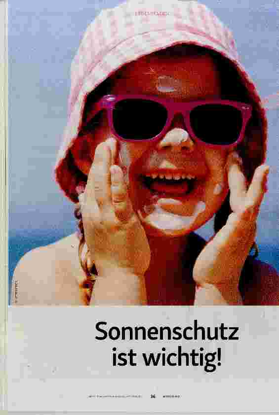 Vorschauseite 1: Sonnenschutz ist wichtig!