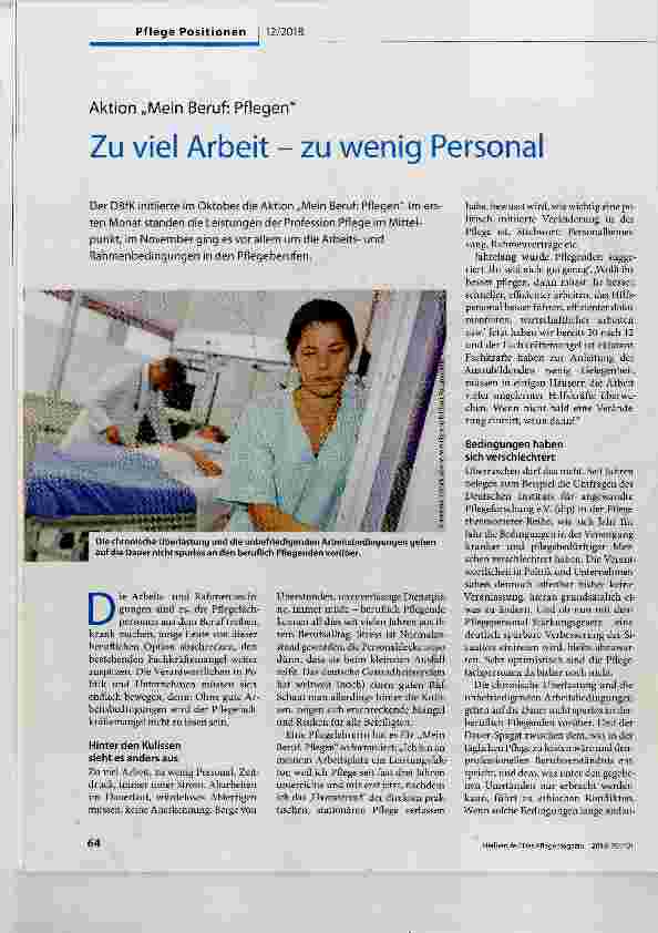 Vorschauseite 1: Zu viel Arbeit - zu wenig Personal