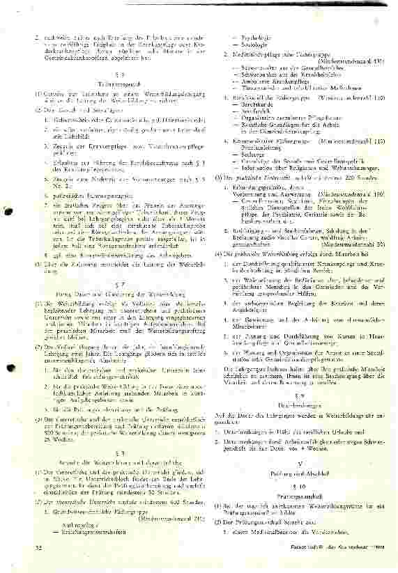 Vorschauseite 2: Muster für eine landesgerechte Ordnung der Weiterbildung und Prüfung von Krankenschwestern, Pflegern, Kinderkr.schw. für Gemeindekrankenpf.
