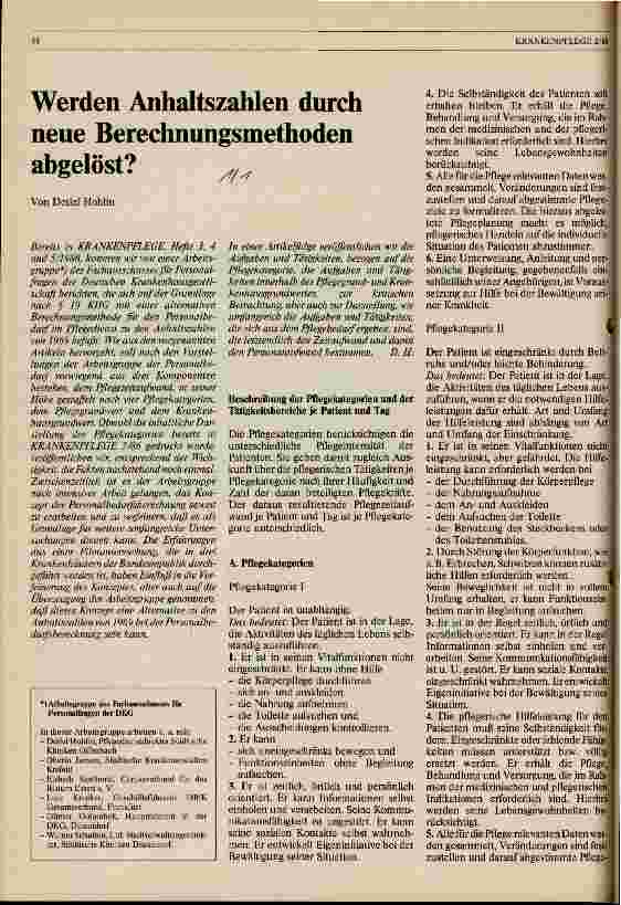 Vorschauseite 1: Werden Anhaltszahlen durch neue Berechnungsmethoden abgelöst