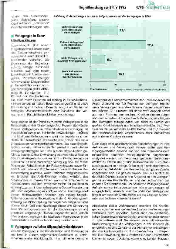 Vorschauseite 3: Auswirkungen des neuen Entgeltsystems auf das Leistungsgeschehen in der stationären Versorgung