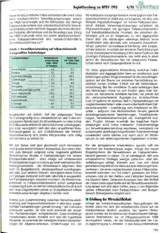 Vorschauseite 5: Auswirkungen des neuen Entgeltsystems auf das Leistungsgeschehen in der stationären Versorgung