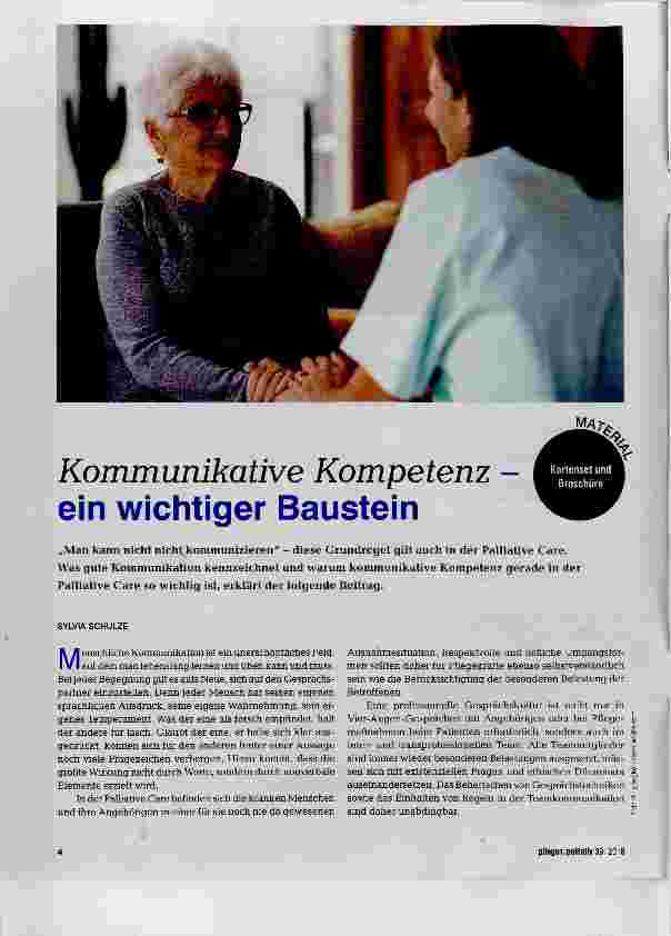 Vorschauseite 1: Kommunikative Kompetenz ein wichtiger Baustein