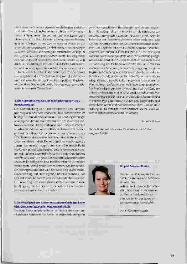 Vorschauseite 4: Autonomie in der Medizin: Ein Zusammenspiel von Selbstbestimmung und professioneller Verantwortung