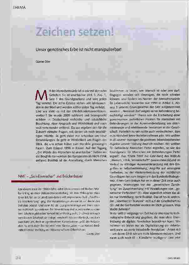 Vorschauseite 1: Zeichen setzen!