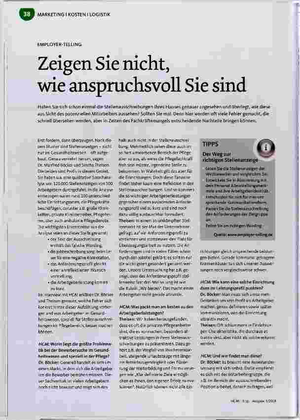 Vorschauseite 1: Zeigen Sie nicht, wie anspruchsvoll Sie sind