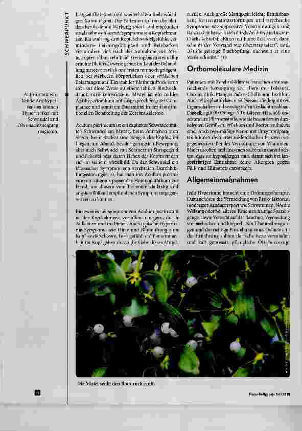 Vorschauseite 3: Zerebralsklerose und ihre naturheilkundliche Therapie