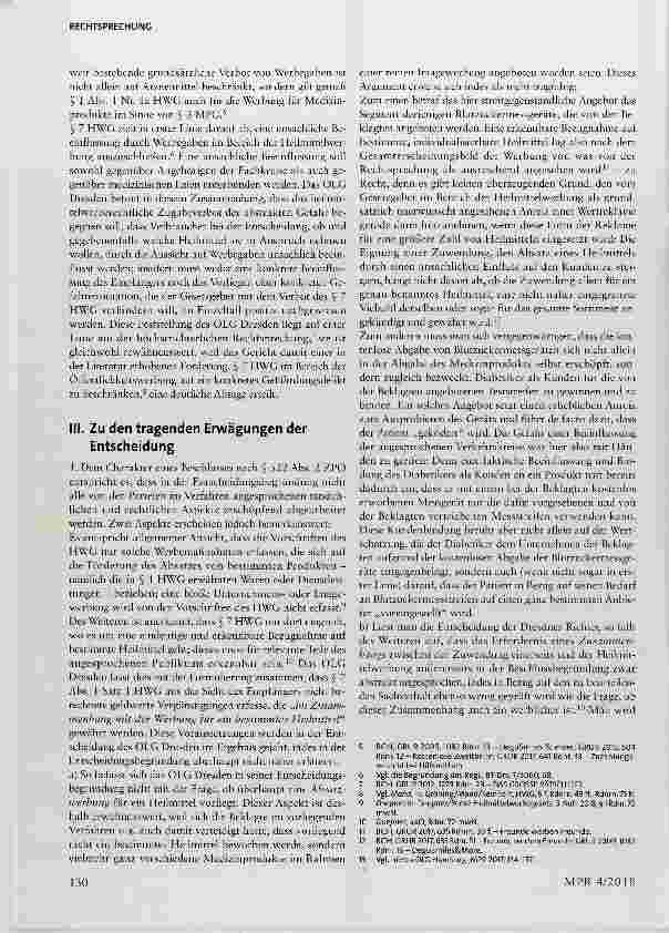 Vorschauseite 4: Blutzuckermessgerät § 3a UWG, § 7 HWG
