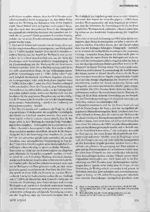Vorschauseite 5: Blutzuckermessgerät § 3a UWG, § 7 HWG