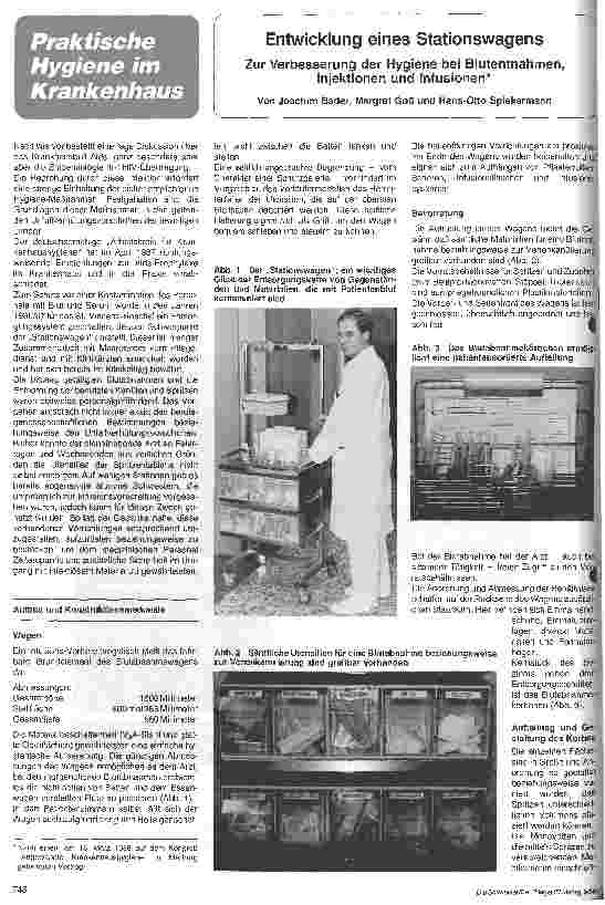 Vorschauseite 1: Entwicklung eines Stationswagens Zur Verbesserung der Hygiene bei Blutentnahmen, Injektionen, Infusion,