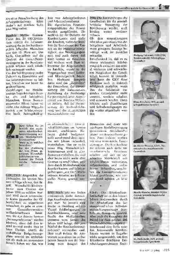 Vorschauseite 2: Die Gesundheitspolitik der Parteien (II)