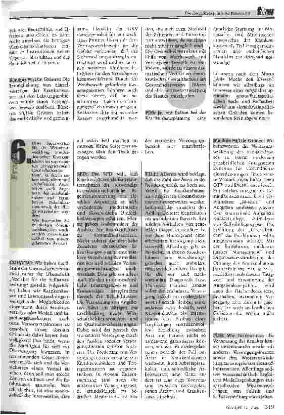 Vorschauseite 5: Die Gesundheitspolitik der Parteien (II)