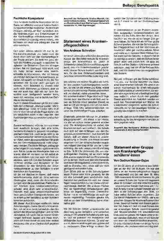 Vorschauseite 3: Die Unterrichtsschwester/der Unterrichtspfleger und ihr Verhältnis zu den Schülern in allen Bereichen der Ausbildung