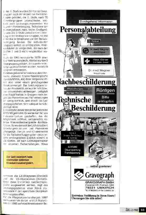 Vorschauseite 2: Der Krankenhausvergleich - Damoklesschwert oder Segen für die Krankenhäuser? Gefahrenpotential für künftige Pflegesatzverhandlungen
