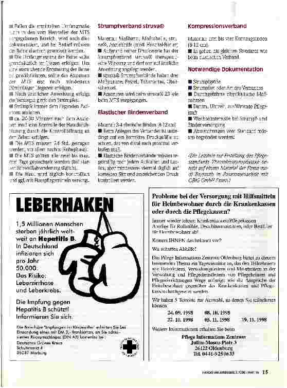 Vorschauseite 2: Pflegestandard: Thromboseprophylaxe