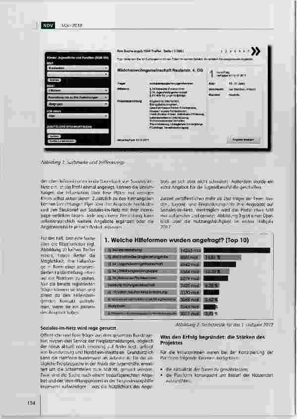Vorschauseite 2: Freiplatzmeldungen auf „Soziales im Netz: ein digitaler Service für die Jugendund Eingliederungshilfe
