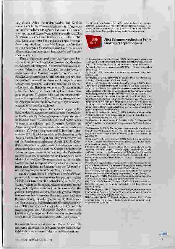 Vorschauseite 4: Erfolgreiche und nachhaltige Integration zugewanderter Menschen in der Pflege