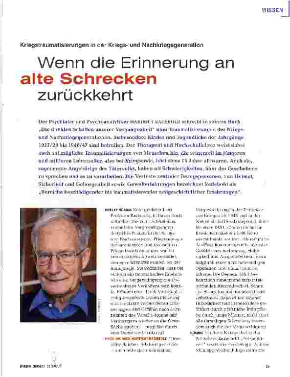 Vorschauseite 1: Wenn die Erinnerung an alte Schrecken zurückkehrt