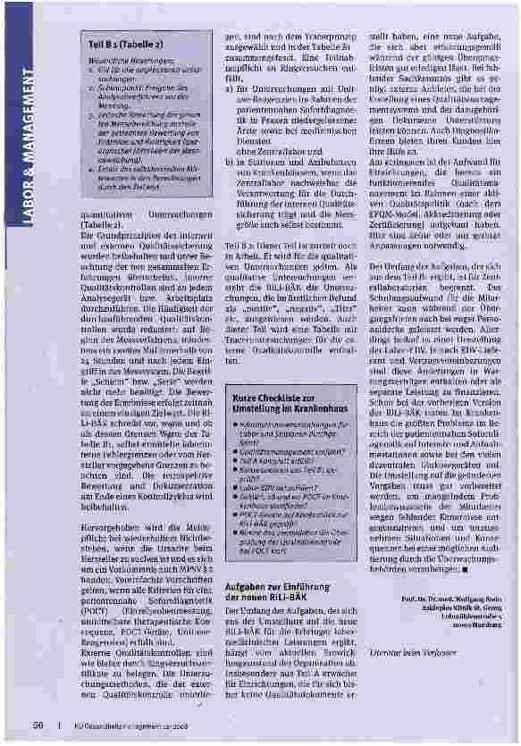 Vorschauseite 3: RiLi-BÄK-Was bleibt und was ist neu?