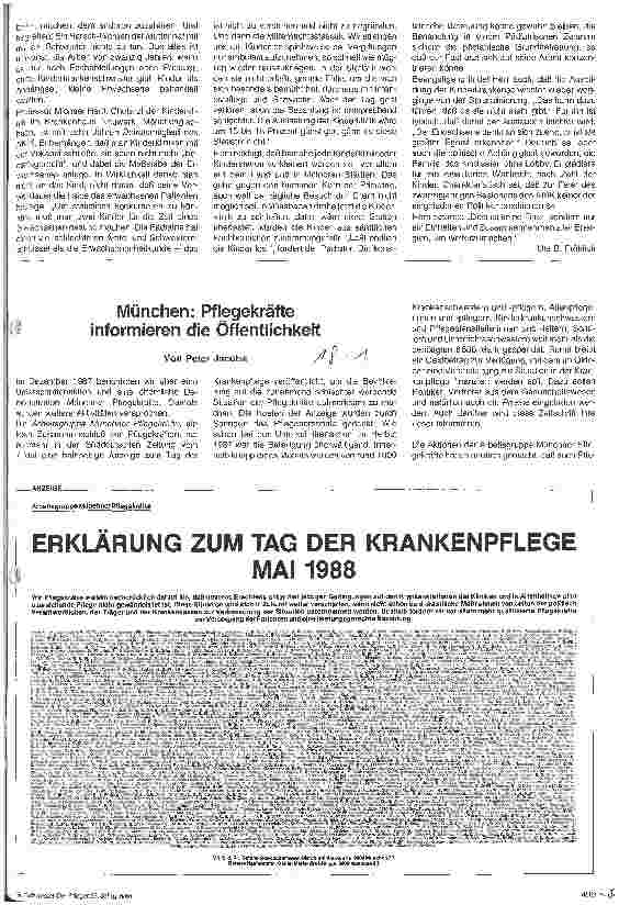Vorschauseite 1: München: Pflegekräfte informieren die Öffentlichkeit