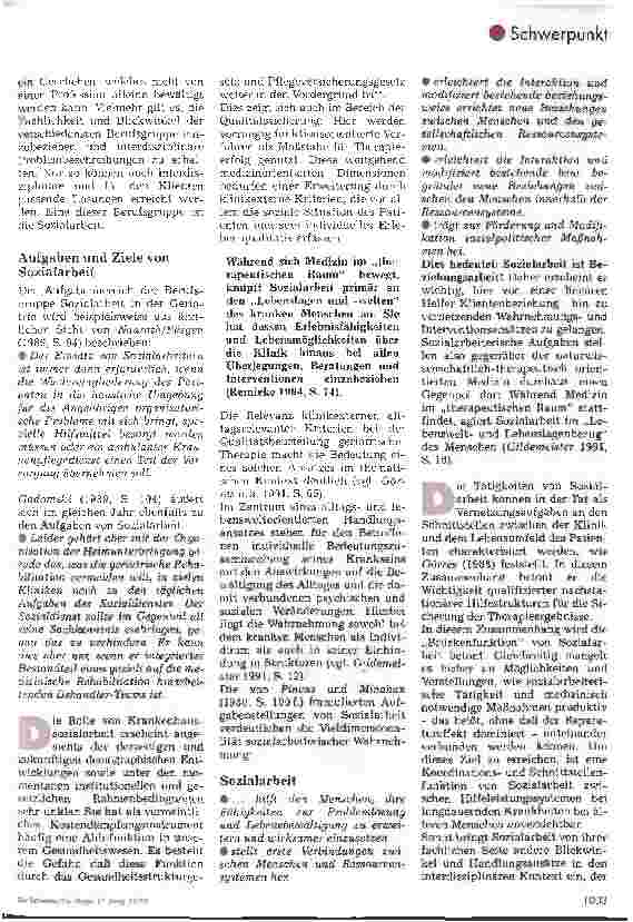 Vorschauseite 2: Vernetzung als Beitrag der Sozialarbeit im Gesundheitswesen