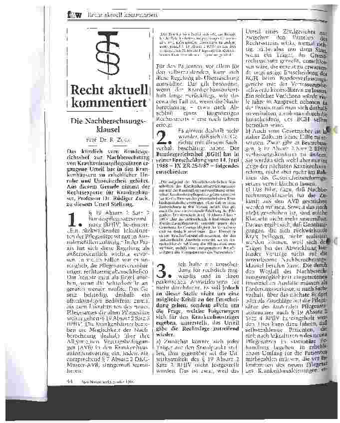 Vorschauseite 1: Die Nachberechnungsklausel