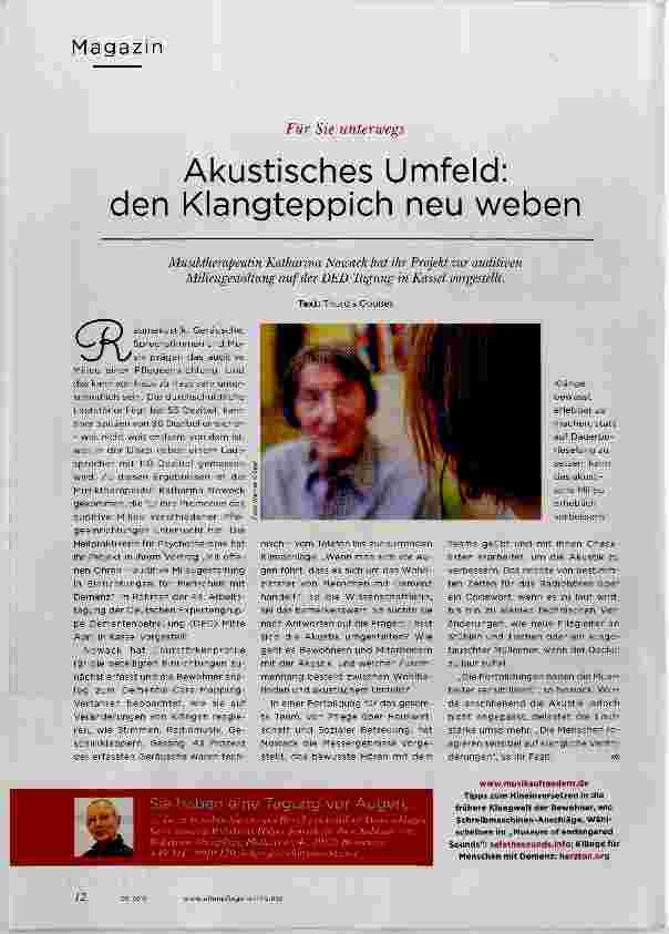 Vorschauseite 1: Akustisches Umfeld: den Klangteppich neu weben
