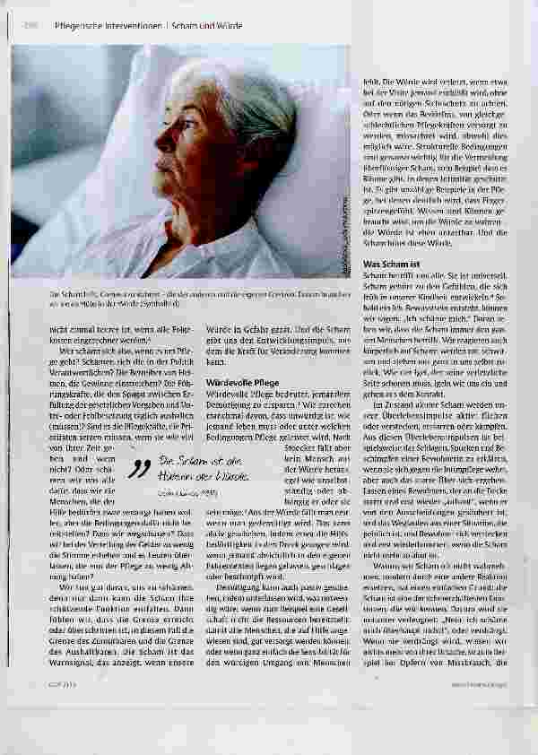 Vorschauseite 2: Scham und Würde in der Pflege
