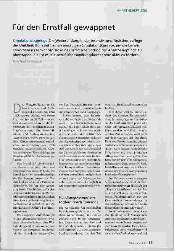 Vorschauseite 2: Für den Ernstfall gewappnet