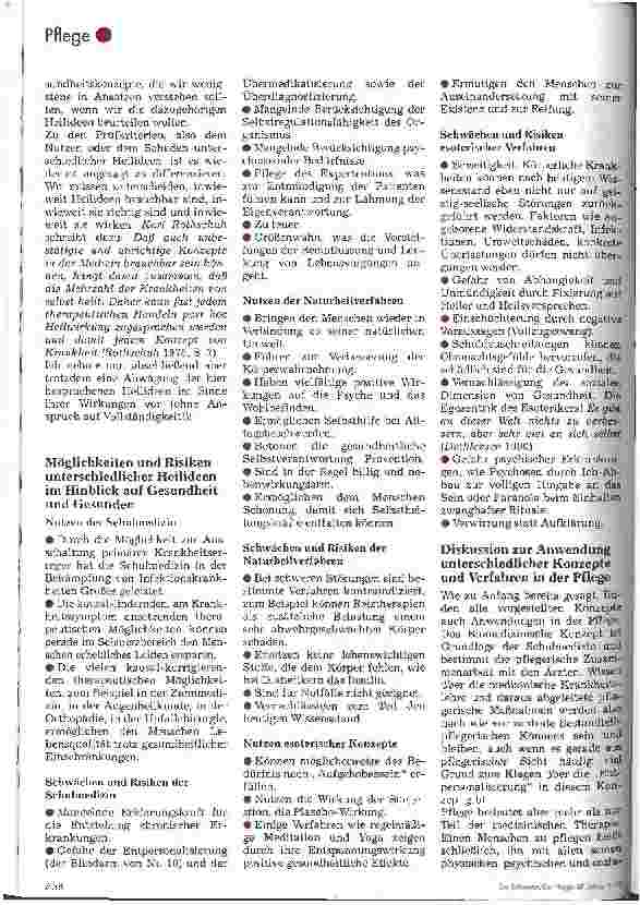 Vorschauseite 4: Heilideen unter der Lupe Denkanstöße zu den Möglichkeiten und Grenzen alternativer Pflegemethoden