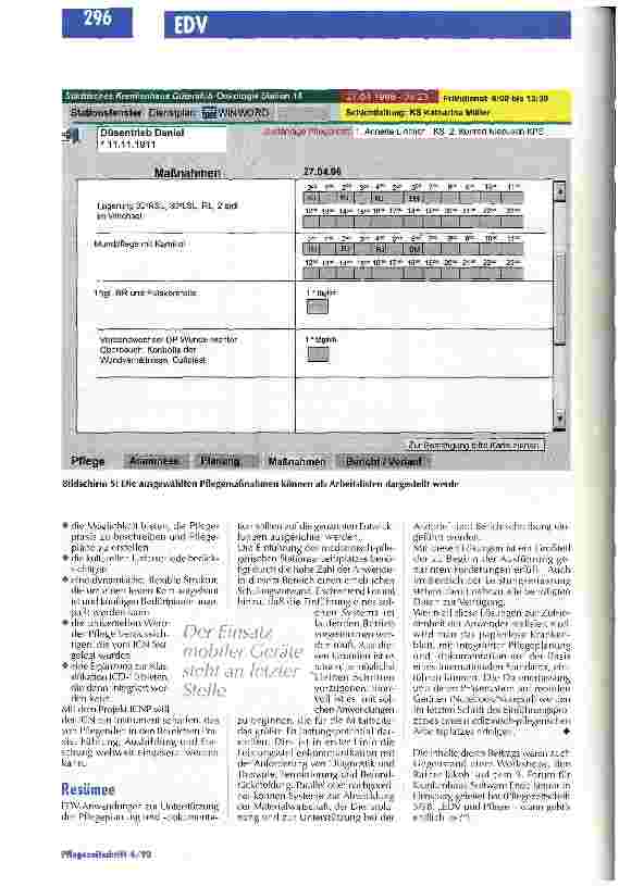 Vorschauseite 6: Weche Anforderungen müssen Hardund Software erfüllen? Der EDV-gestützte Stationsarbeitsplatz