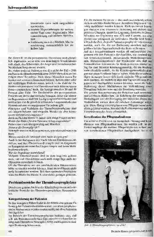 Vorschauseite 2: Thromboseprophylaxe - eine Routinemaßnahme in der Klinik? Versuch einer Problemlösung mittels Pflegestandards