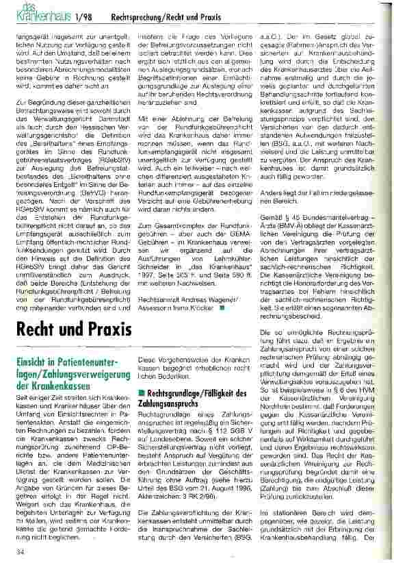 Vorschauseite 3: Rechtssprechung: Rundfunkgebührenpflicht