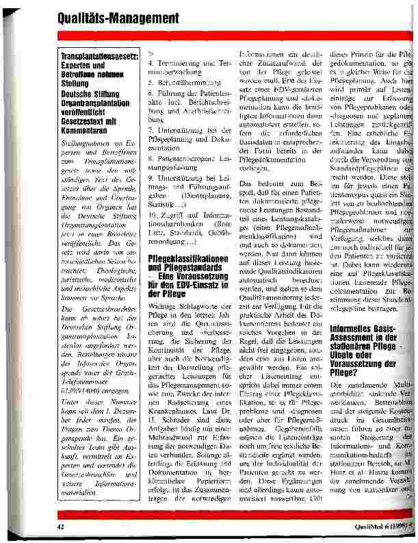 Vorschauseite 2: Informatikunterstützung für die Pflege Voraussetzungen, Anforderungen, Standards