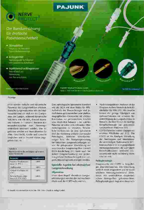 Vorschauseite 6: Perioperative Versorgung des pulmonalen Risikopatienten