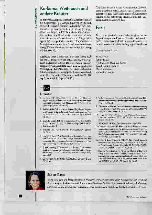 Vorschauseite 5: Komplementärmedizinische Begleittherapie bei rheumatischer Arthritis