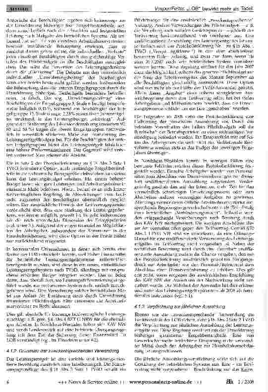 Vorschauseite 5: „LOB bewirkt mehr als Tadel! - Leistungsorientierte Bezahlung nach einem Jahr TVöD