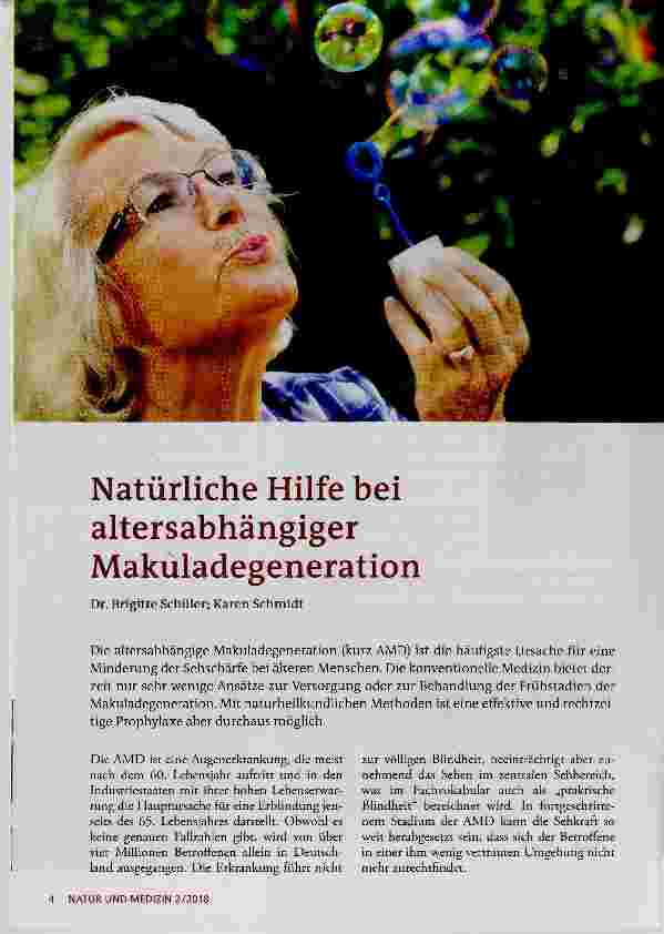 Vorschauseite 1: Natürliche Hilfe bei altersabhängiger Makuladegeneration