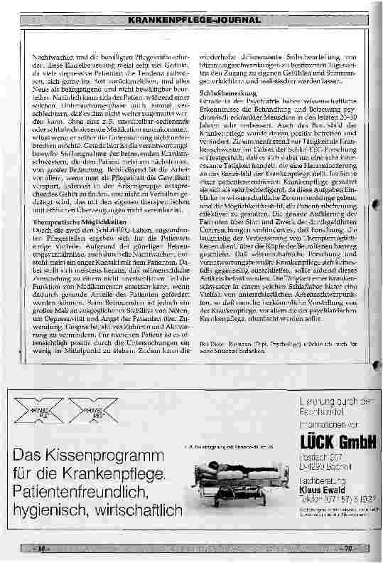 Vorschauseite 6: Psychiatrische Krankenpflege in der Forschung