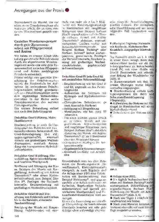 Vorschauseite 2: Moderne Dekubitustherapie: feuchte Wundbehandlung bei adäquater Druckentlastung