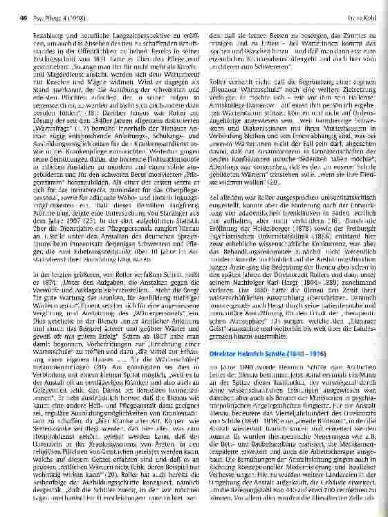 Vorschauseite 3: Geschichte der Psychiatrie Aspekte psych. Ausbildung, Pflege und Behandlung in Illenau (1842-1941)
