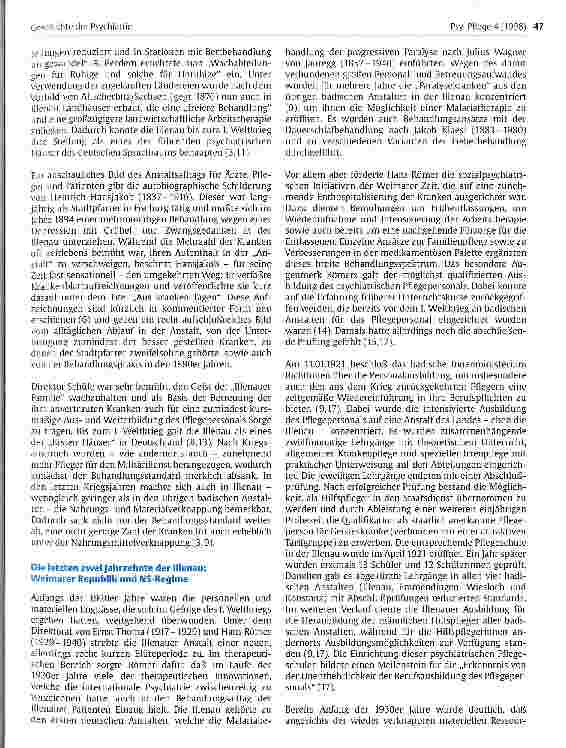 Vorschauseite 4: Geschichte der Psychiatrie Aspekte psych. Ausbildung, Pflege und Behandlung in Illenau (1842-1941)