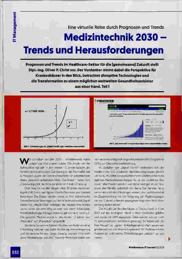Vorschauseite 1: Medizintechnik 2030 Trends und Herausforderungen