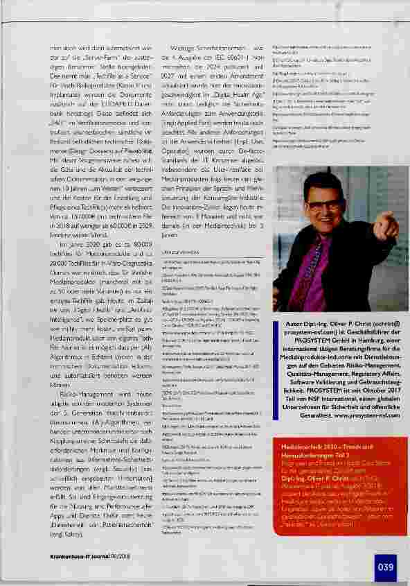 Vorschauseite 5: Medizintechnik 2030 Trends und Herausforderungen